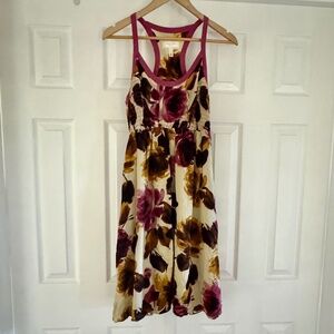 Anthropologie Moulinette Sours Garden Floral Silk Dress - 10 - XLNT